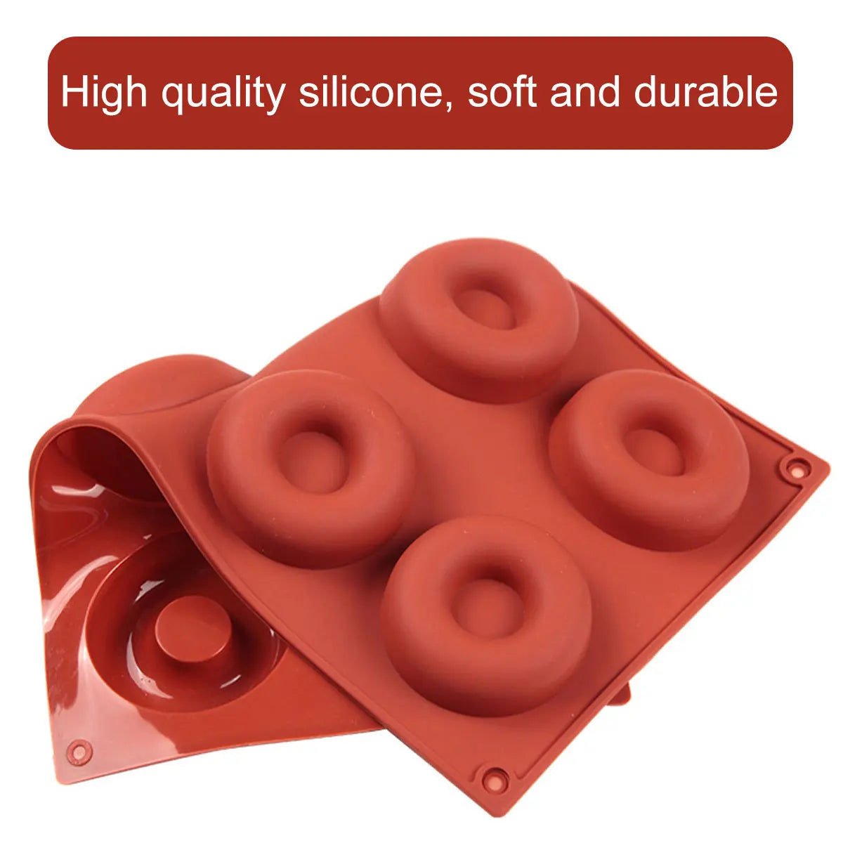 8-Slot Silicone Mini Donut Mold Non-Stick Doughnut Baking