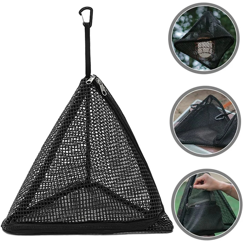 Outdoor Camping Hanging Net Foldable Storage Bag Cookware