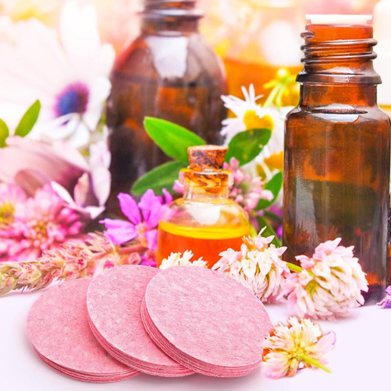 50-1000pcs Compress Face Wash Puff Natural Wood Pulp