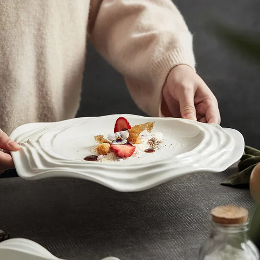 Special-Shaped Ceramic Artistic Conception Dish Featured Hotel