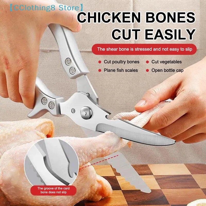 Multipurpose High Carbon Steel Chicken Scissors Ultra Sharp