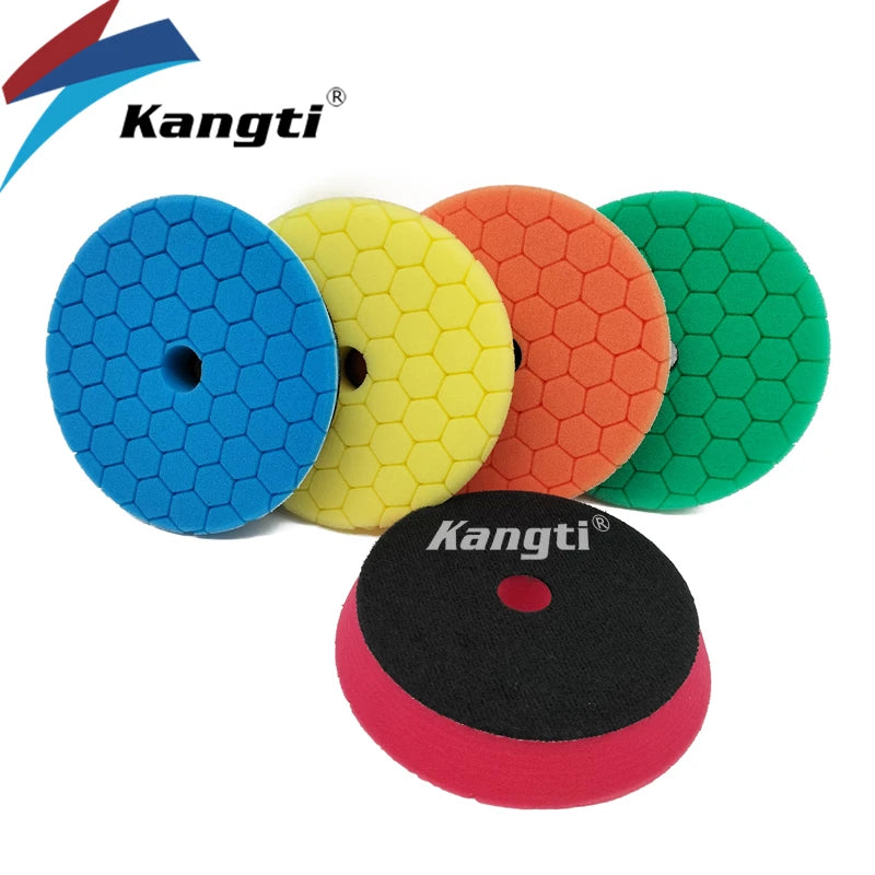 Kangti 5/6 Inch Car Polishing Pad Kit Self-Adhesive