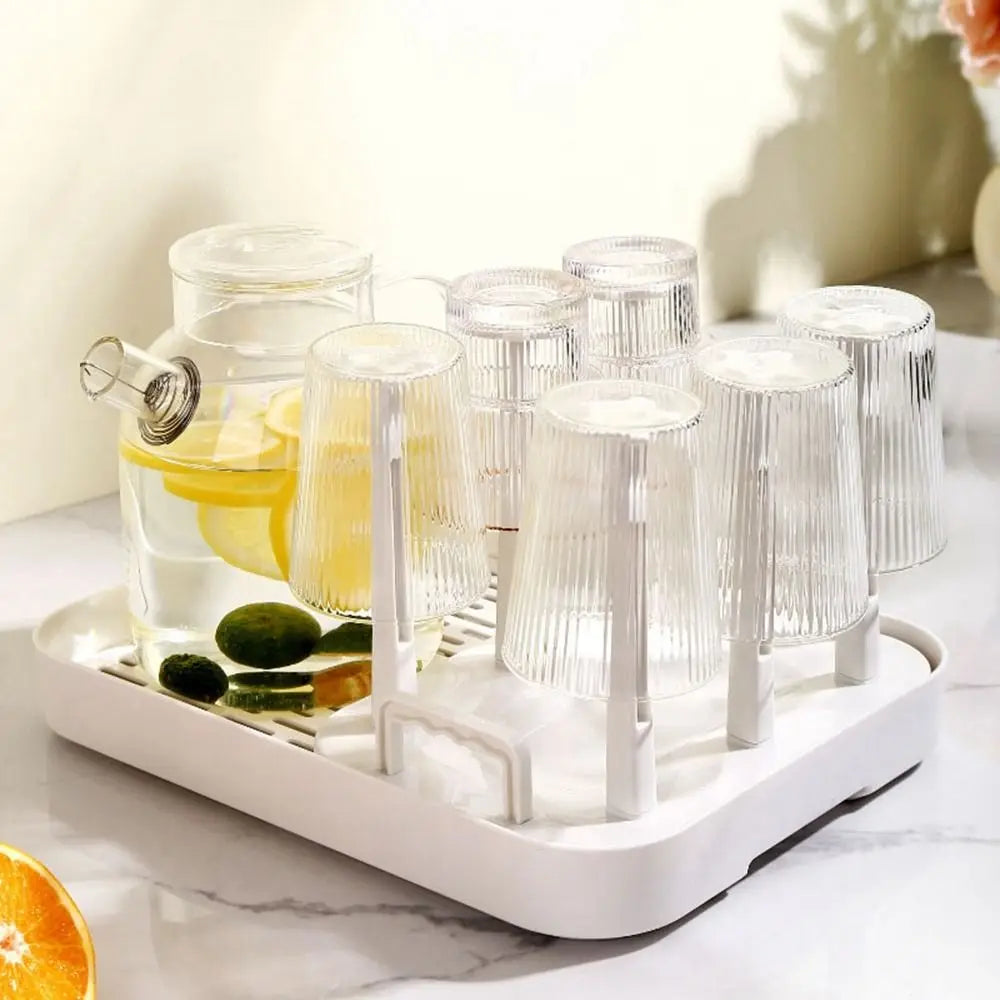 Plastic Cup Drying Rack Large Capacity Upside-Down Glass