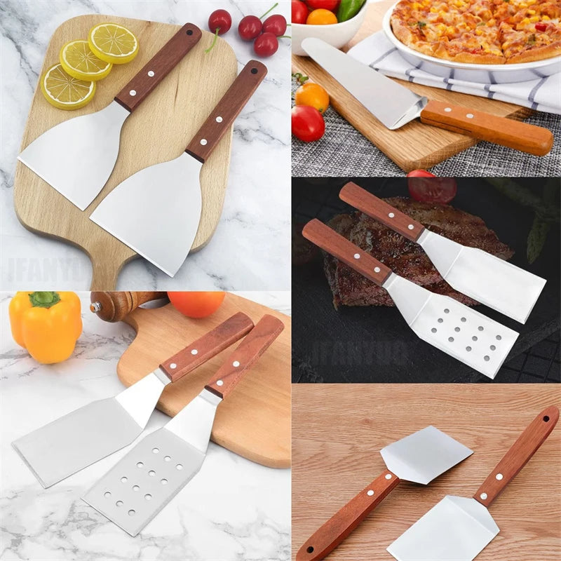 Stainless Steel Spatula Grill Scraper Non Stick Durable