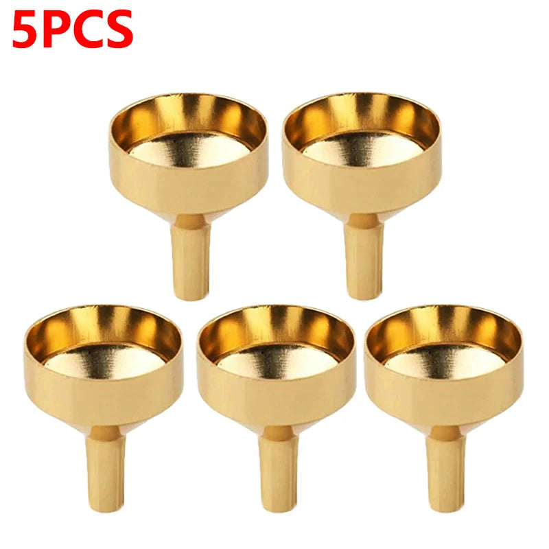 10/5/1pcs Stainless Steel Mini Funnel Detachable Filter
