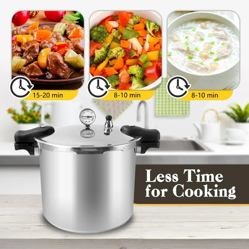 23qt Aluminum Pressure Cooker & Canner 105kpa Induction