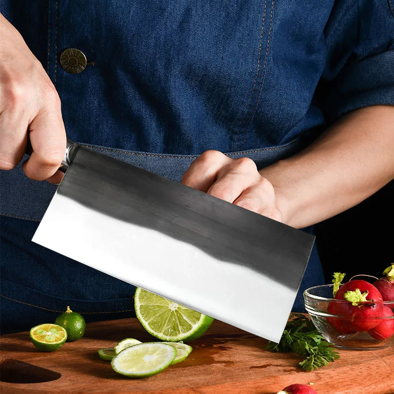 Handmade Forged Chinese Cleaver Knife Ultra Sharp Slicing