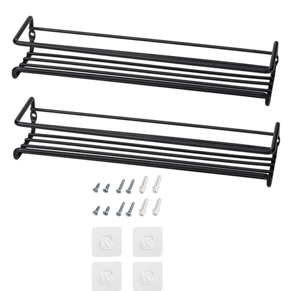 4/2pcs Spice Rack Organizer Wall Mount Storage Racks