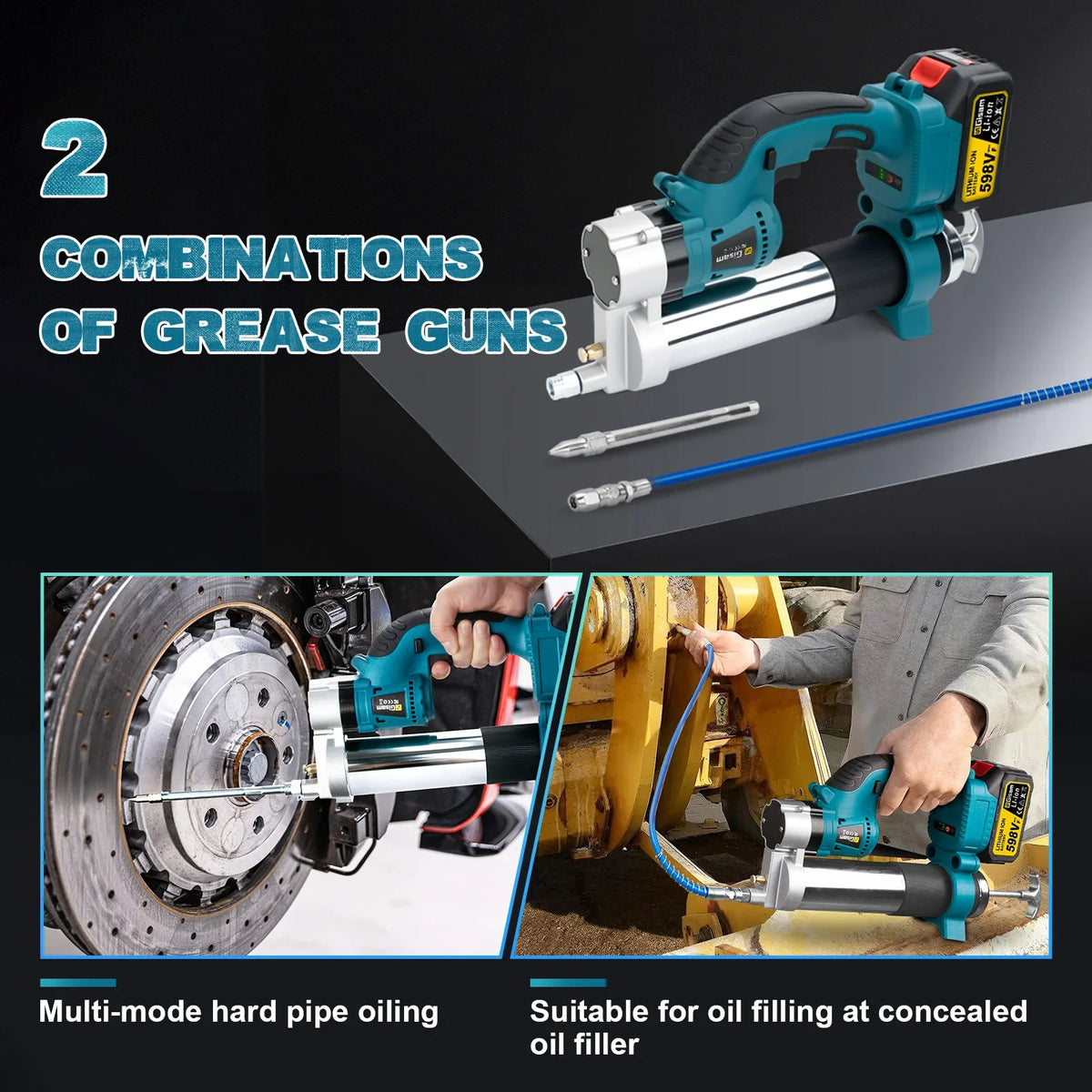 Gisam 10000psl 69mpa Brushless Electric Grease Gun High