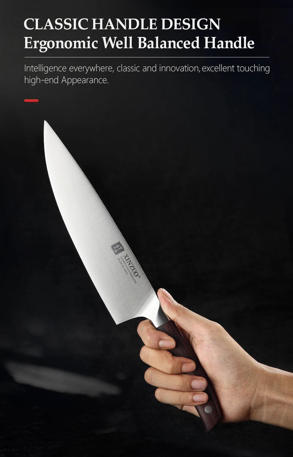 Xinzuo Knife Utility Cleaver Chef Bread Fruit Santoku