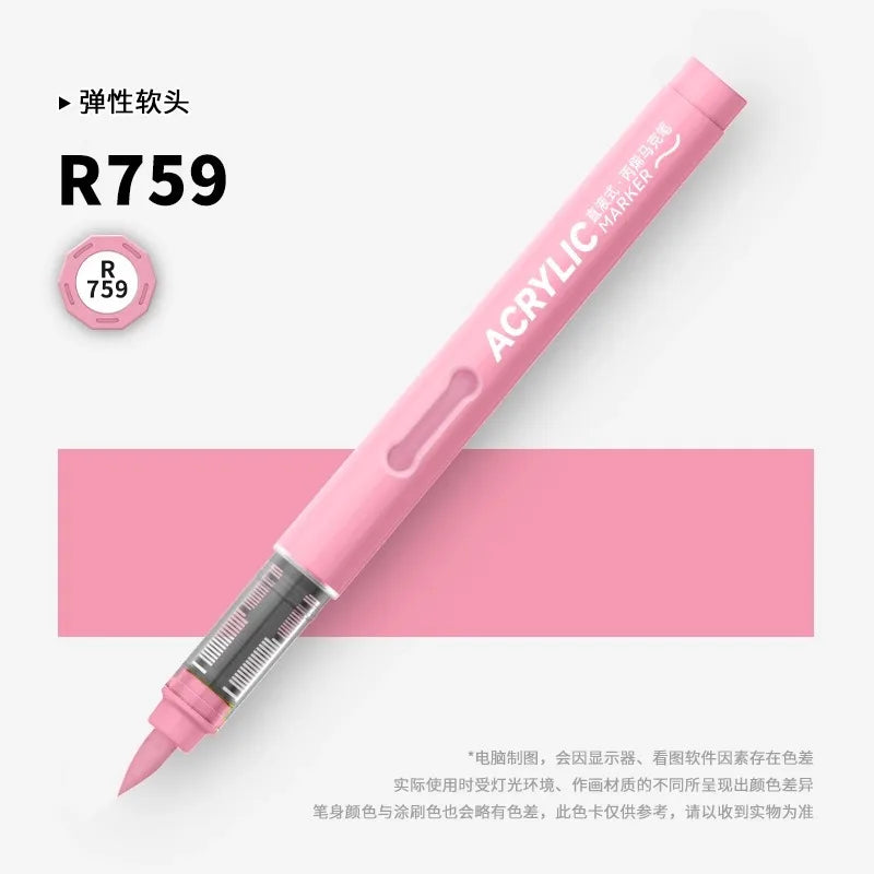120/1 Colors Direct-Liquid Acrylic Brush Markers Pen Waterproof