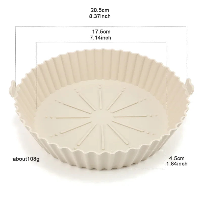Silicone Air Fryer Baking Tray Reusable Baking Basket