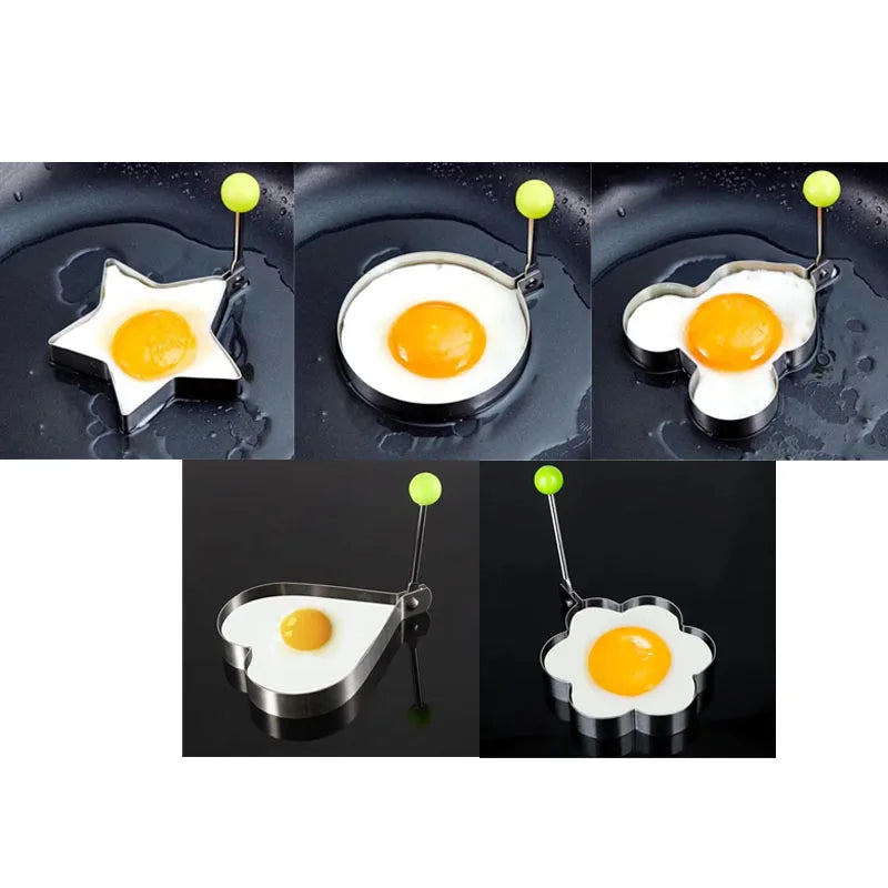 1-5pcs Stainless Steel Fried Egg Shaper Pancake Ring