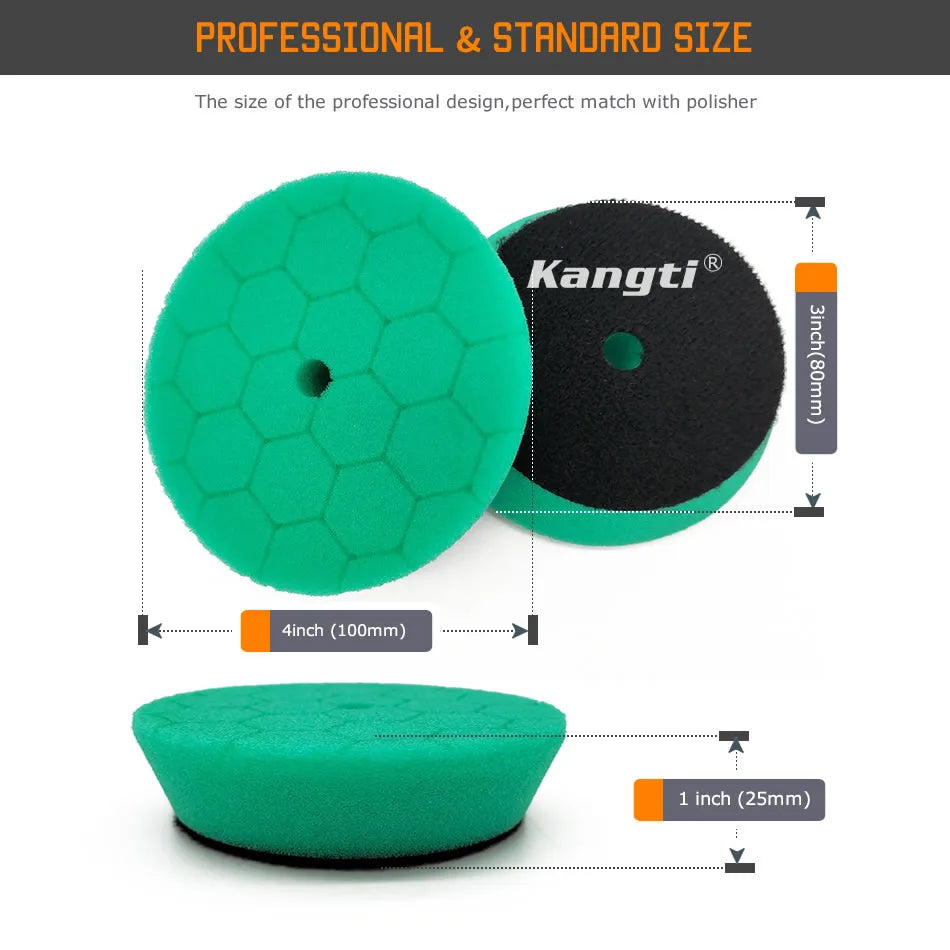 Kangti 5/6 Inch Car Polishing Pad Kit Self-Adhesive