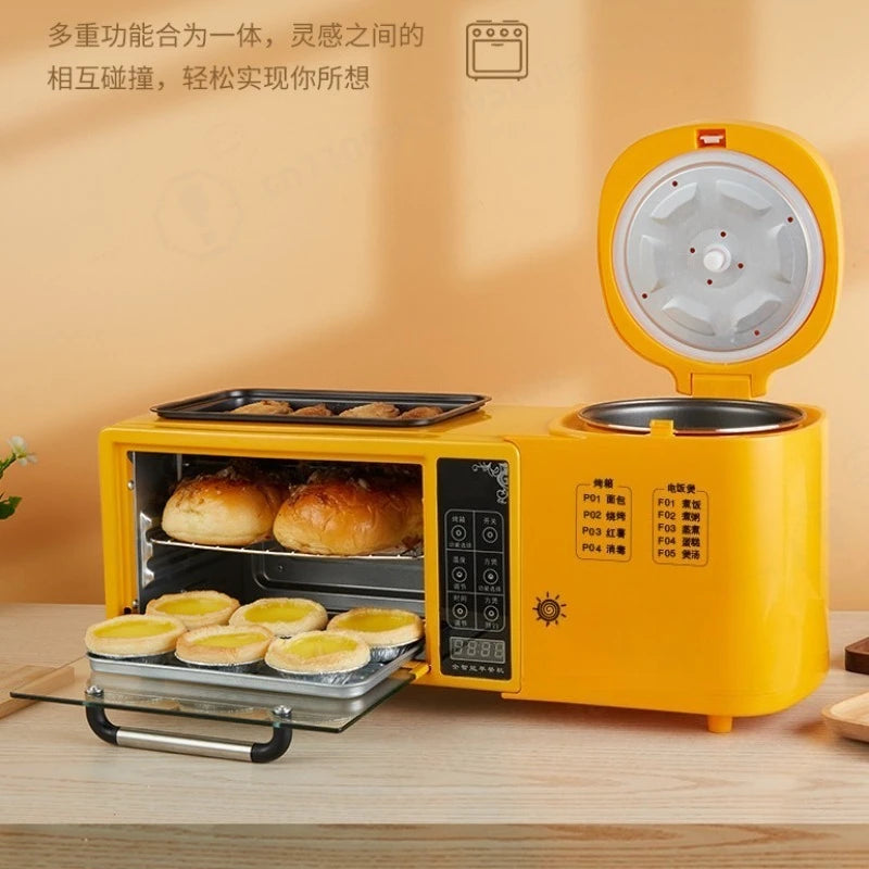 Frying Pot Electric Oven Rice Cooker 4-In-1 Sandwich