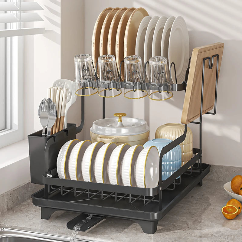 Dish Drying Rack Tier Over Sink Dishrack Strainer