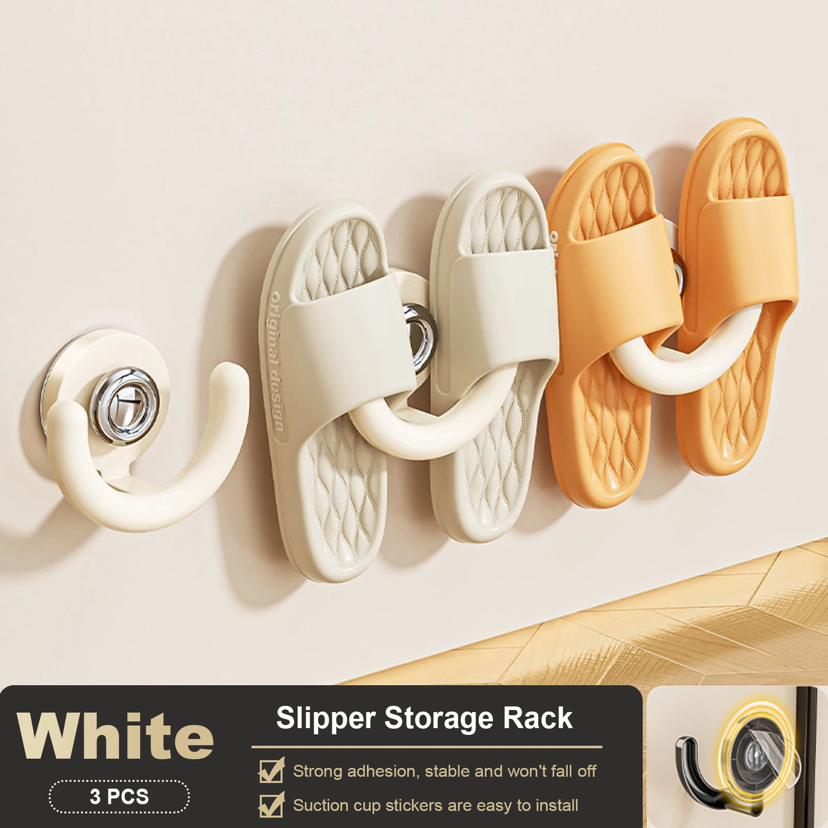 Slippers Rack No Punching Bathroom Simple Slipper Hook