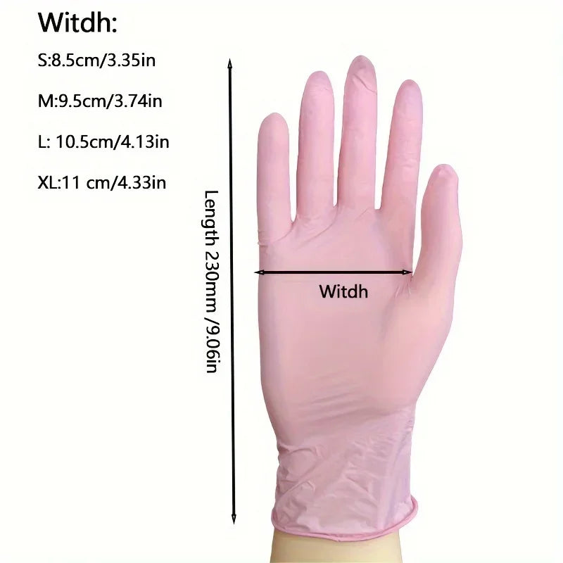Gloves Disposable Nitrile Latex Gloves Black Washing Tableware