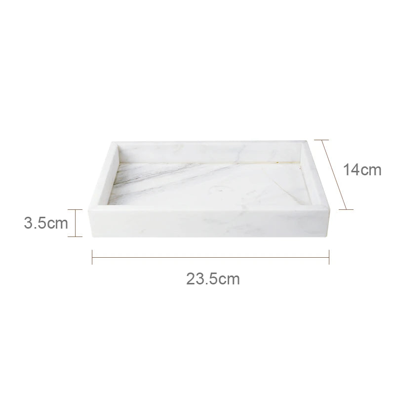 Volakos White Natural Marble Bathroom Soap Dispenser Soap