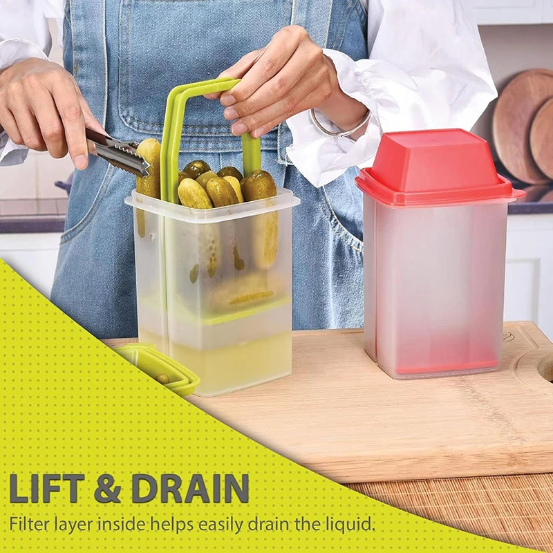 Reusable Food Storage Jar Drain Strainer Lid Kimchi