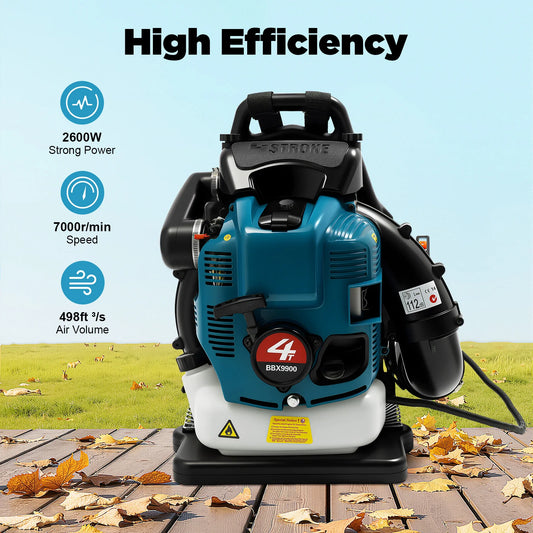 75 6cc 4-Stroke Gas Backpack Leaf Blower 2600w