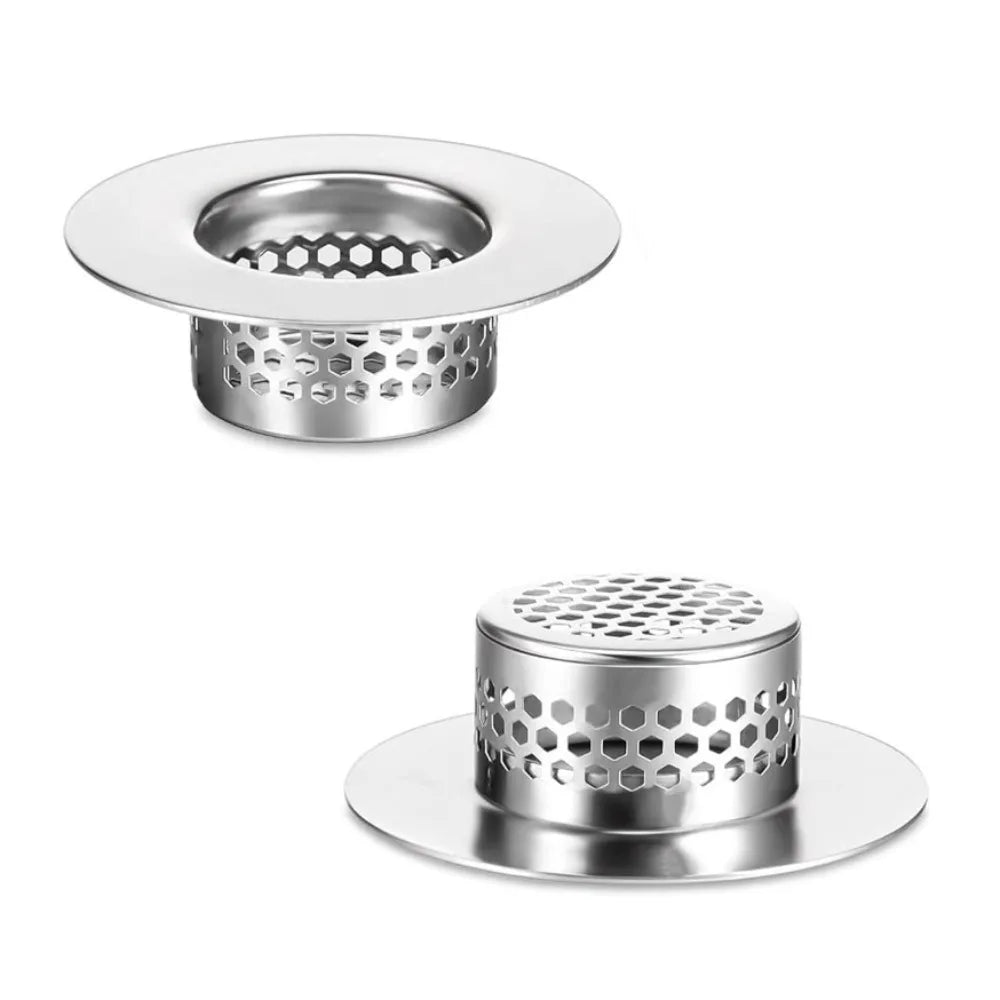 Universal Stainless Steel Bathroom Sink Strainer Hair Catcher
