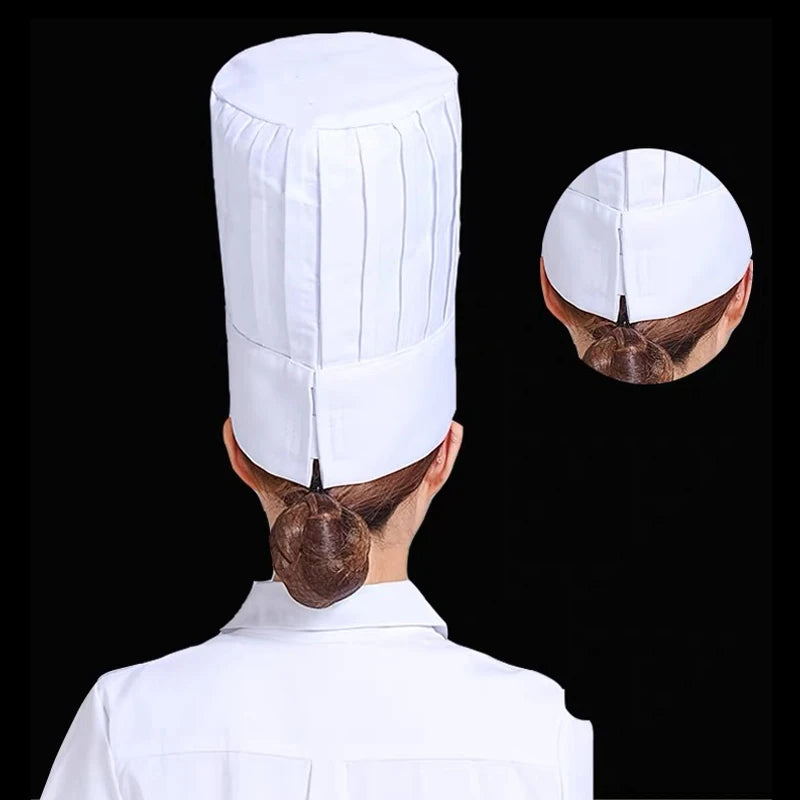 Cook Cap Head Chef White Cooking Hat Waiter