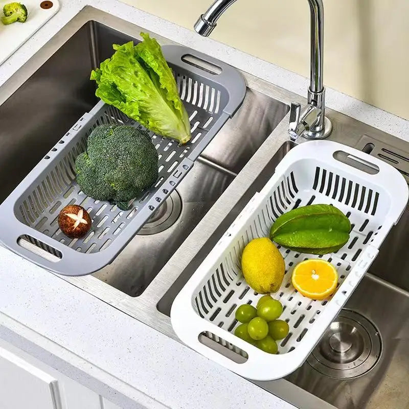 Organizer Soap Sponge Holder Sink Rack Telescopic Drain