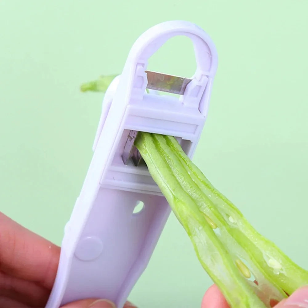 1pc Green Bean Slicer Cutter Vegetable Stringer Peeler