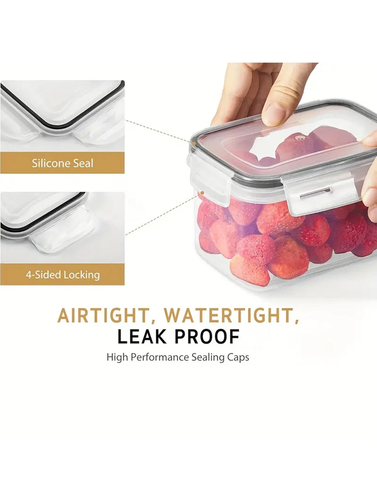24pcs Airtight Food Storage Containers Labels Flour Grains