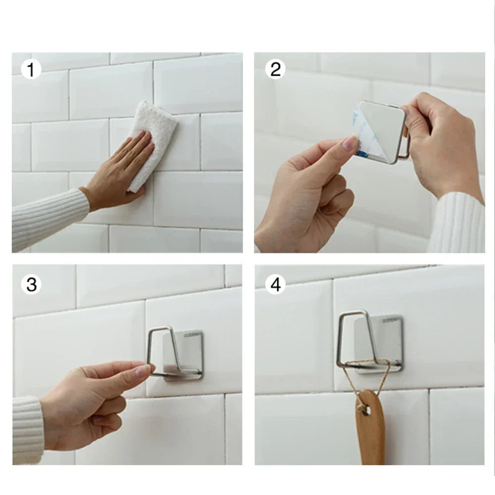 Sponge Rack Self-Adhesive Sink Sponge Drain Rack 304