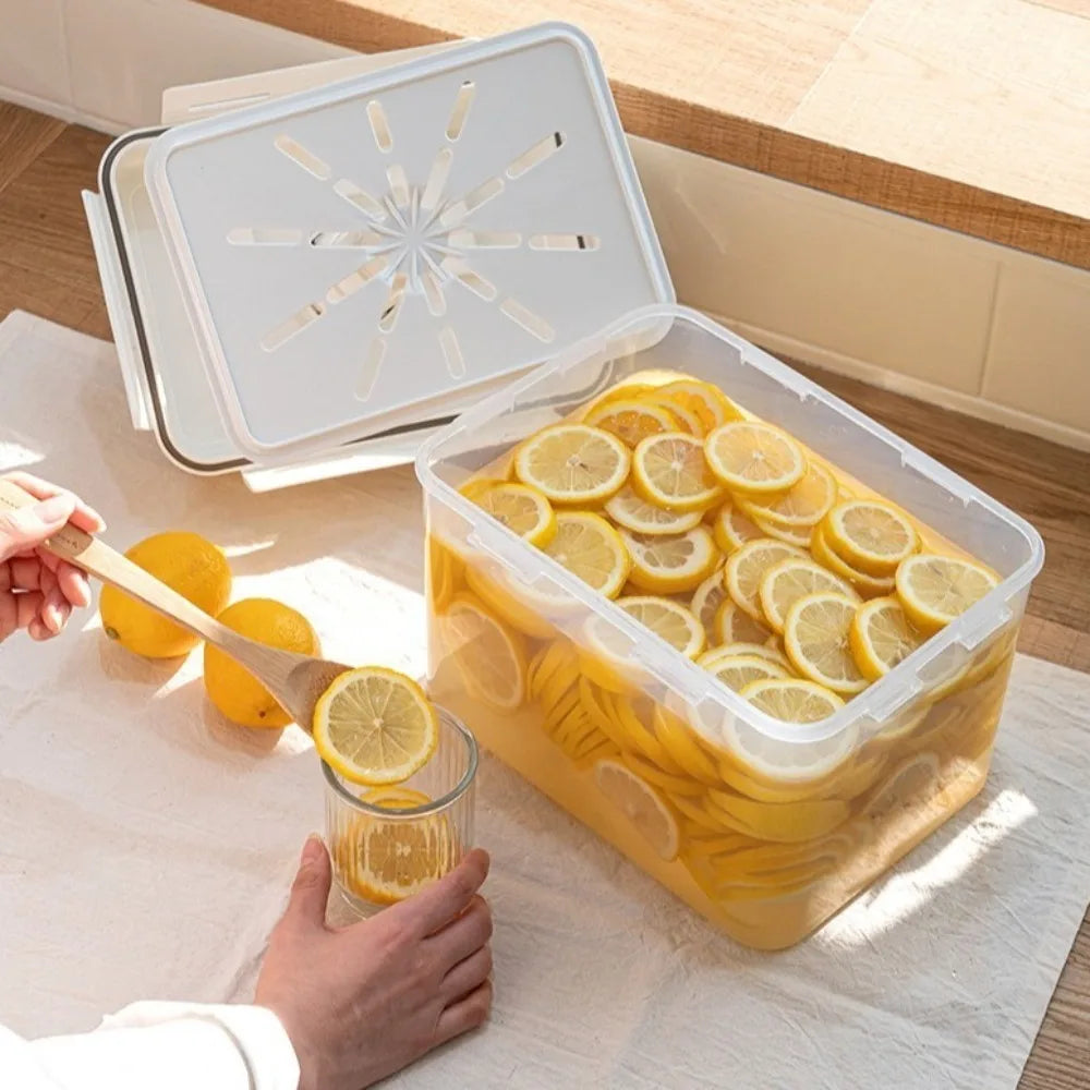 4/5l Pickle Jar Press Plate Leakproof Kimchi Container