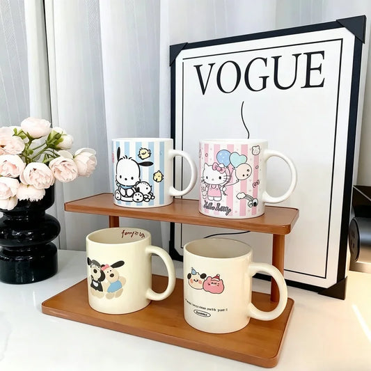 Wooden Tier Countertop Organizer Handles Multi Purpose Storage