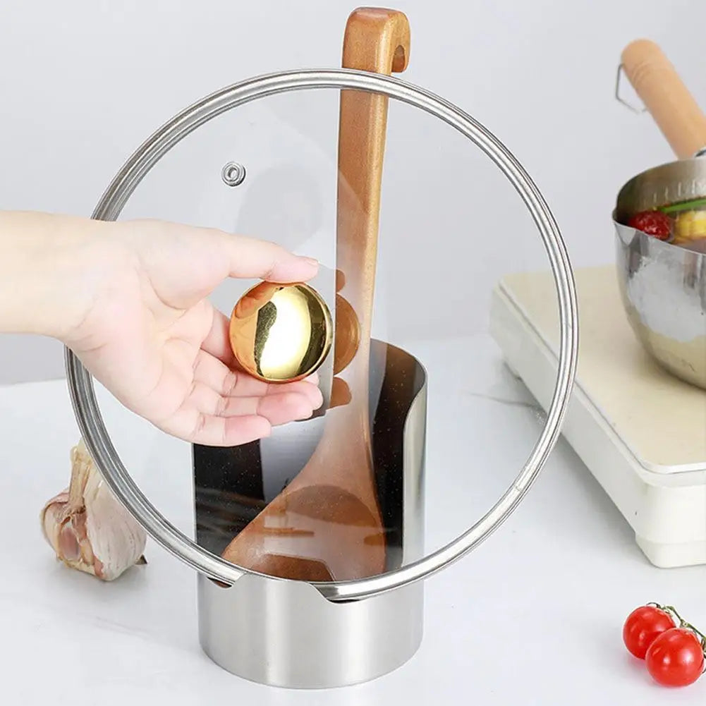 Stainless Steel Pot Lid Holder Multipurpose Countertop Organizer