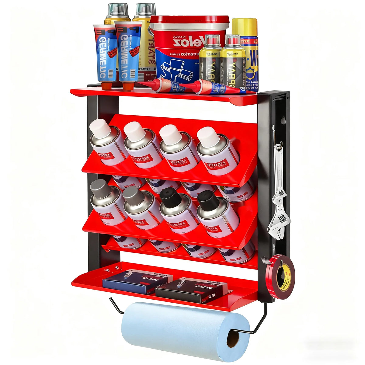 Spray Can Holder Wall Mount Storage Rack Heavy