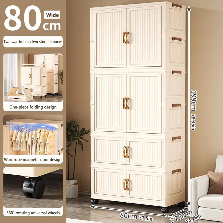 Storage Box Foldableing Cabinet Storage Cabinet Clothes Toys
