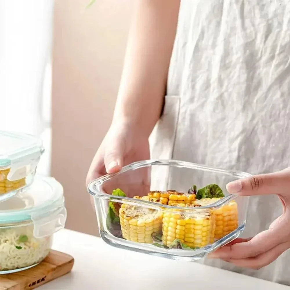 Glass Lunch Box Food Storage Containers Meal Prep