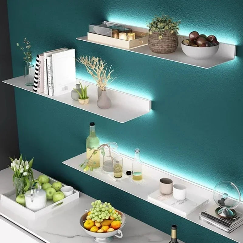 Iron Floating Wall Shelf Storage Organizer Shelves Bathroom