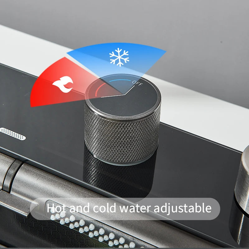 Shinesia Stainless Steel Waterfall Sink Digital Display Large