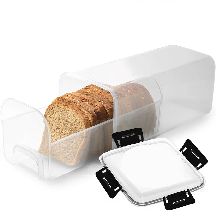 Bread Loaf Container Clear Airtight Bread Box Lid