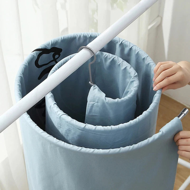 Rotating Spiral Laundry Hanger Circular Drying Rack Sheets