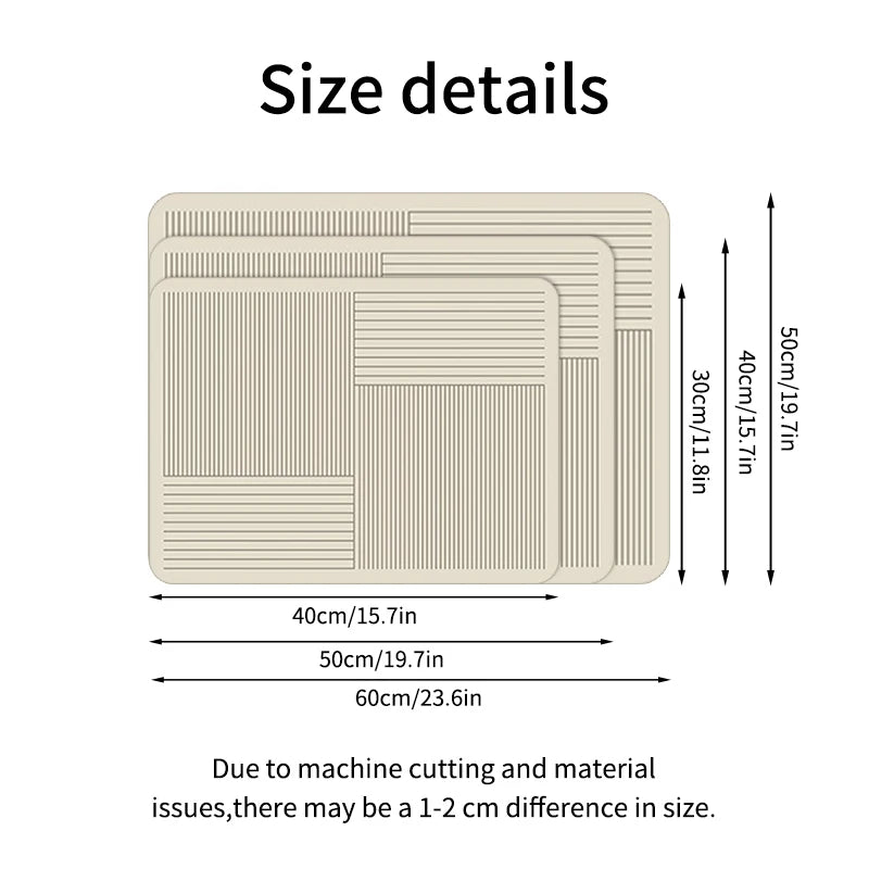 Dish Drying Mat Sink Splash Guard Super Absorbent