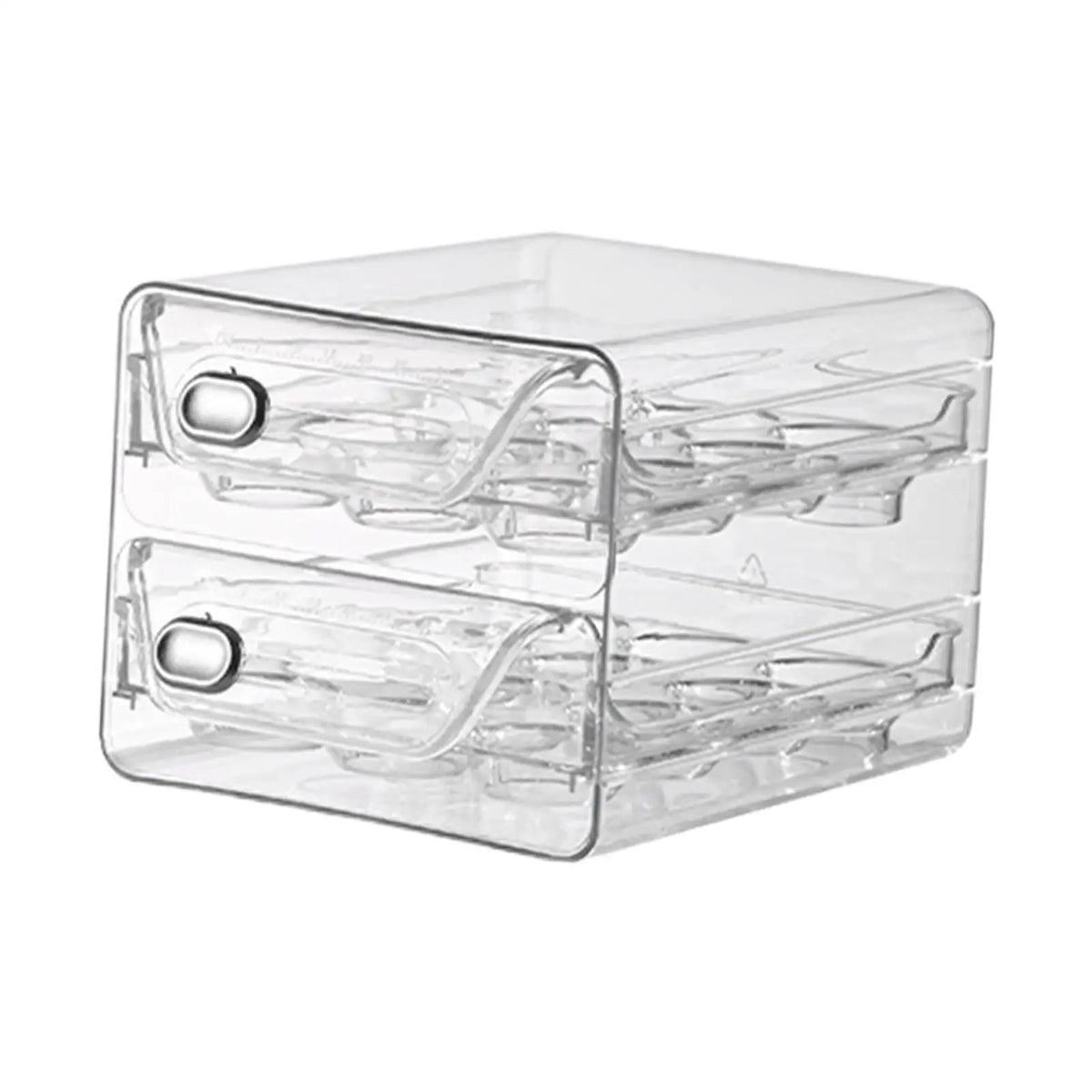 Eggs Organizer Drawer Transparent Egg Holder Double Layers