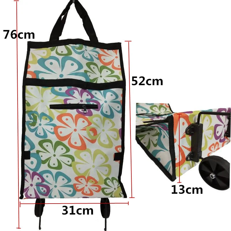 Folding Reusable Shopping Bags Small Pull Cart Buy