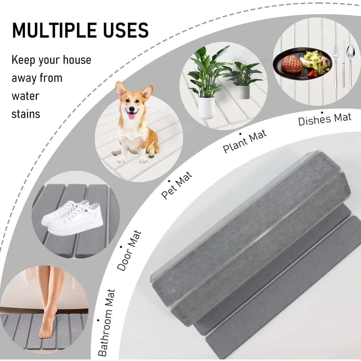 Large Stone Dish Drying Mats Counter Quick Dry