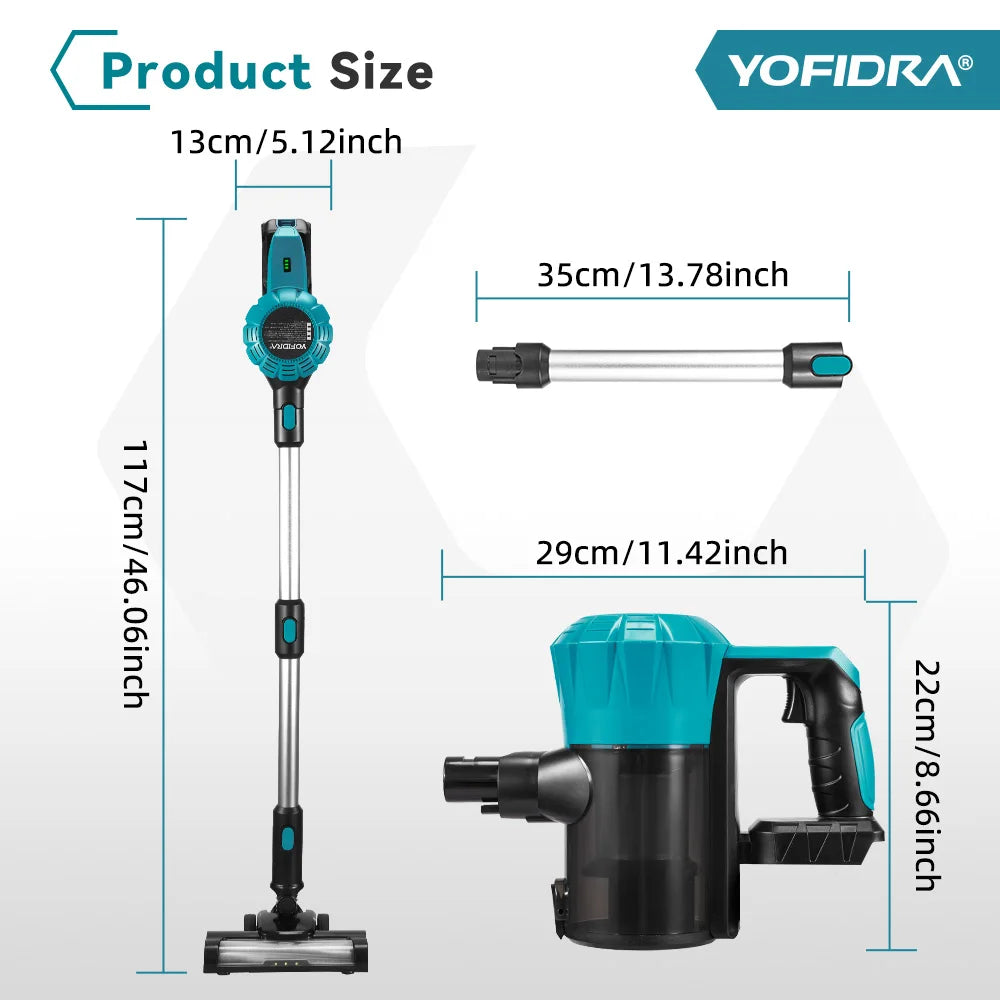 Yofidra Brushless Electric Vacuum Cleaner 1800w Cordless Powerful