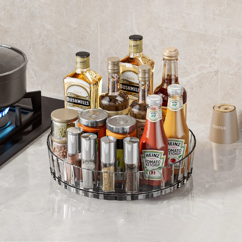 Rotating Spice Rack Kitchens Multi-Functional Storage Tray