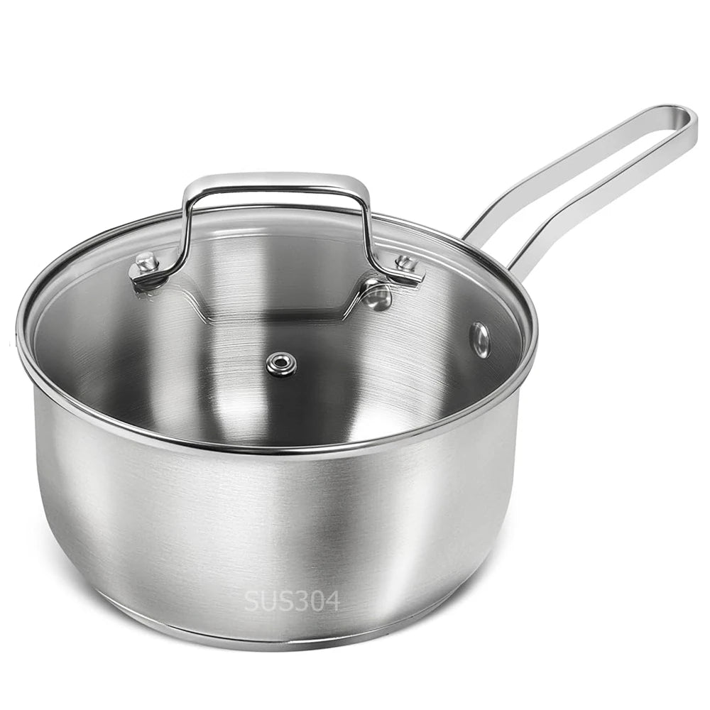 304 Stainless Steel Saucepan 1qt Induction Sauce Pan