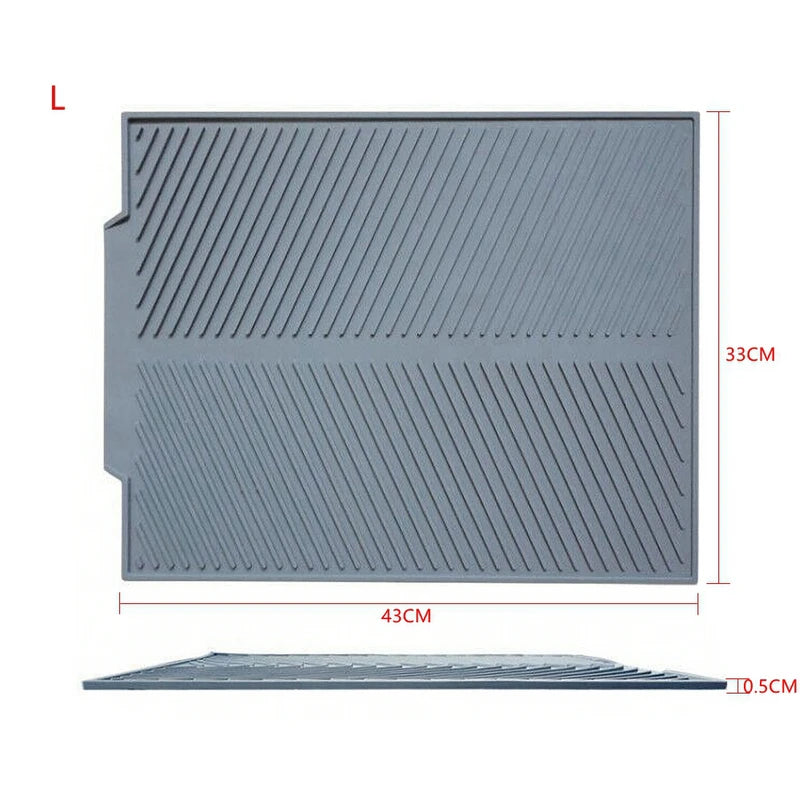 Silicone Draining Board Mat Dish Drying Mat Draining