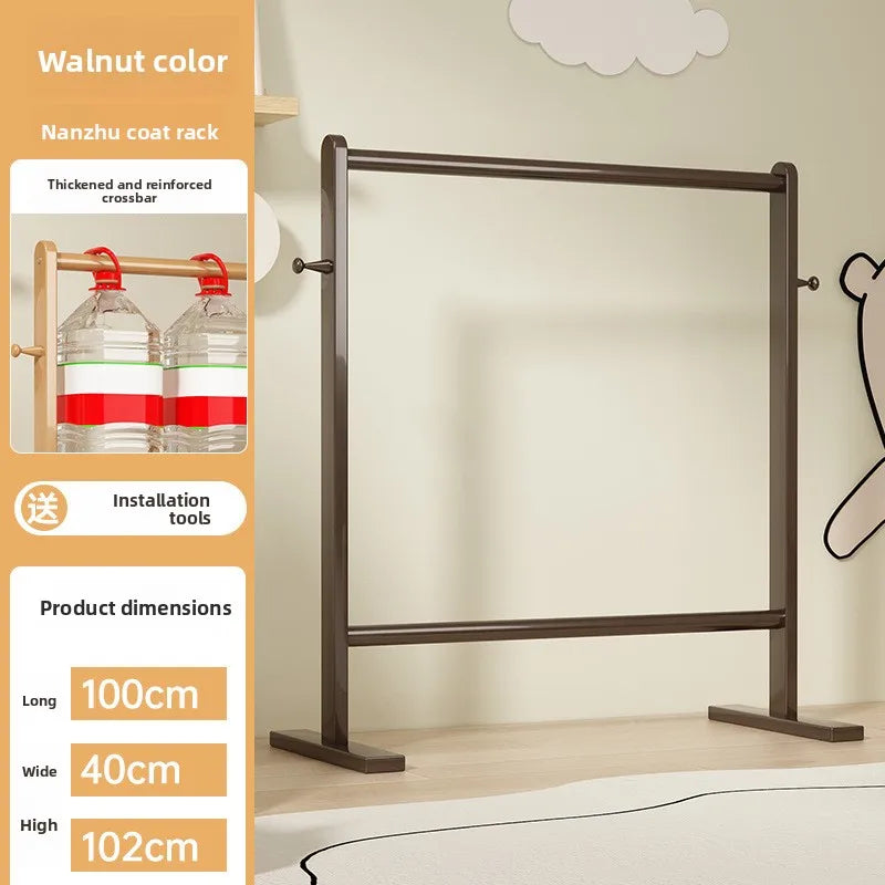 Small Bamboo Hat Rack Floor Hanging Clothes Rack